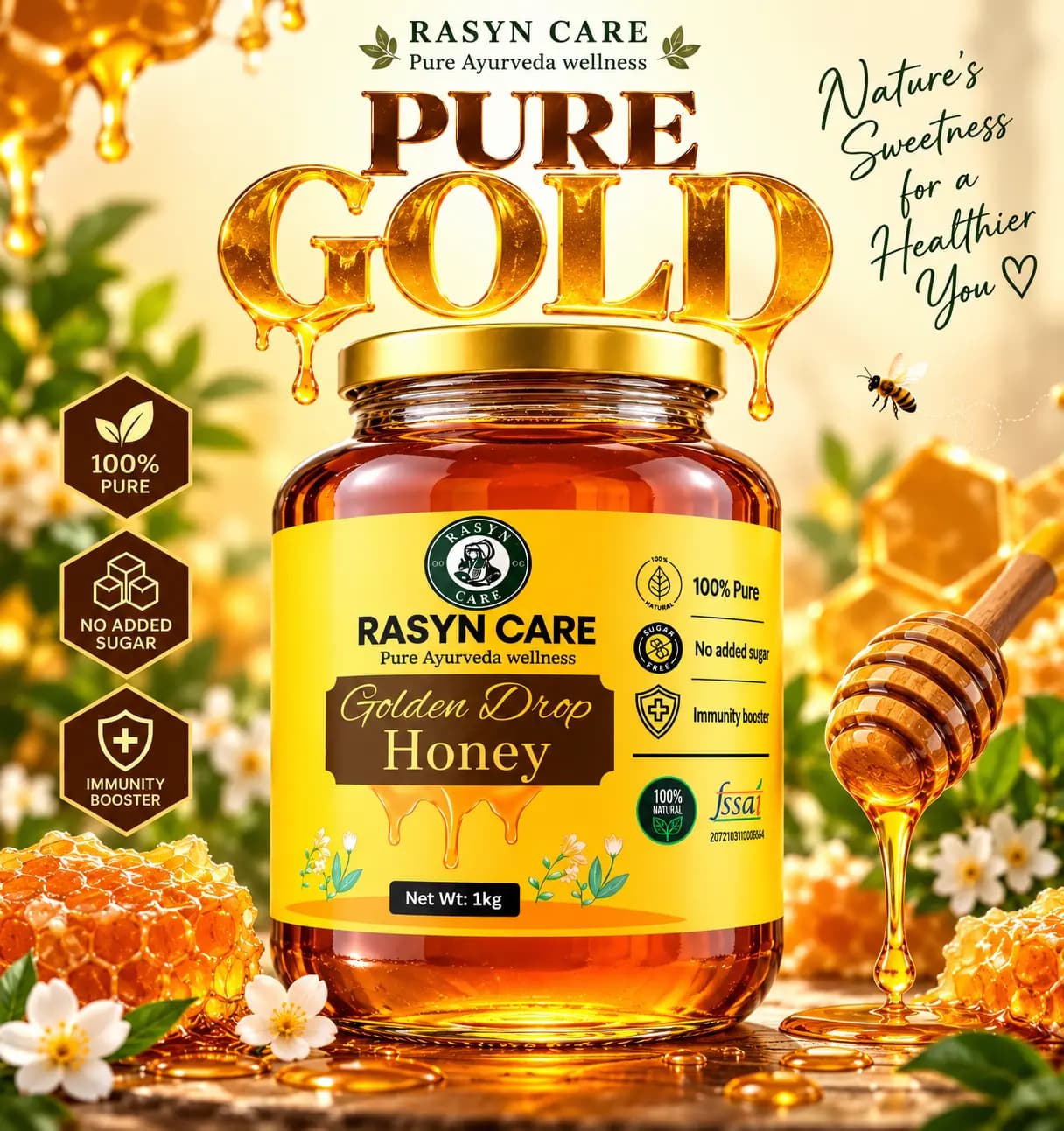 Rasyn Care Golden Drop Honey (1kg)